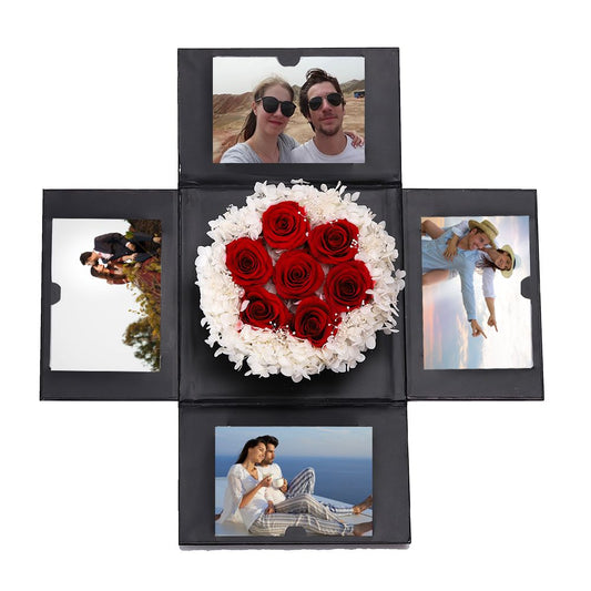 Personalizowane Pudełko z Bukietem Wiecznych Róż